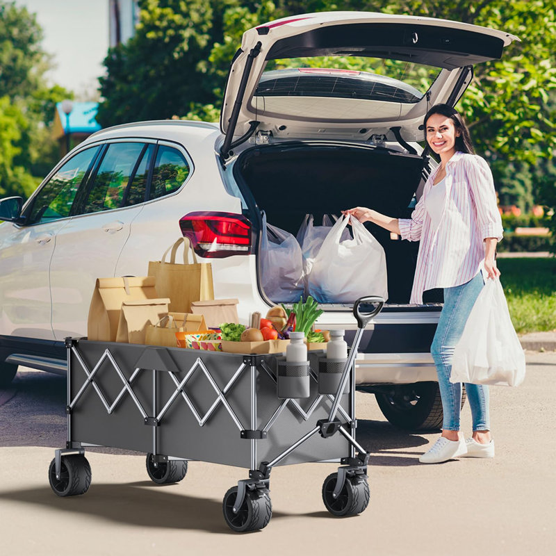 Chariot de chariot pliable 440Lbs, Gris