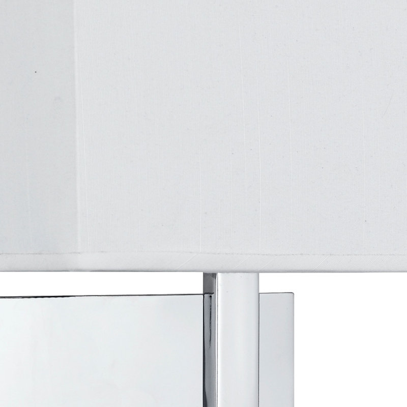 Branam Armed Sconce, Chrome, White