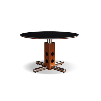 Black Round Sintered Stone Dining table