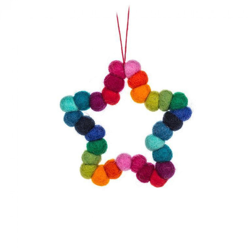 Ornement étoile à pompon