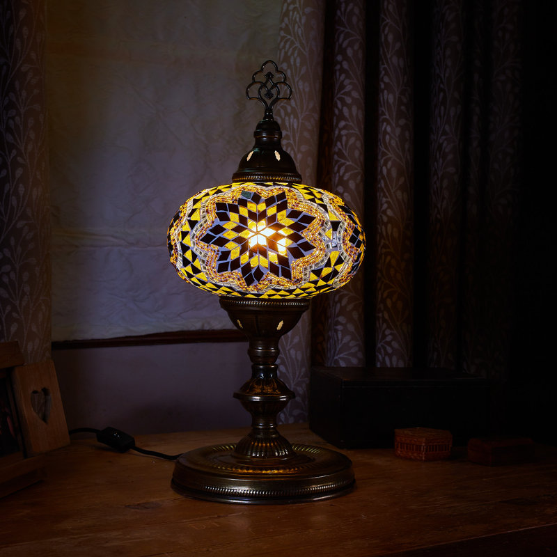 Karlie Metal Lighting Lamp, Brown /Amber