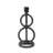 Double Circle Arman Aluminum Candlestick in Black