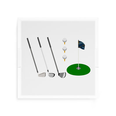 Golf Acrylic Square Decorative Tray