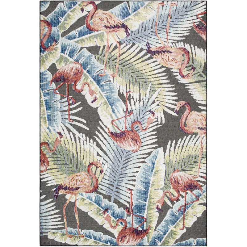 Tapis intérieur / extérieur rectangulaire Ballycastle, Rectangle 6 pi 7 po x 9 pi