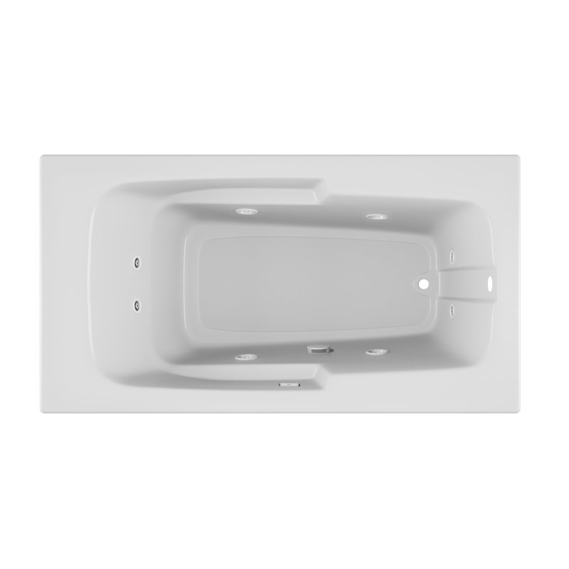 Baignoire tourbillon 60 "x 32" Cetra®, Blanc, Droite, Oui