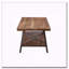 Table basse avec rangement en chêne patiné et sable noir