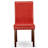 7 Piece Dining Set Consist of a Rectangle Dining Room Table and 6 Firebrick Red Faux Leather Upholstered Parson Chairs, Mahogany-1466185106-1466185107-1383257648