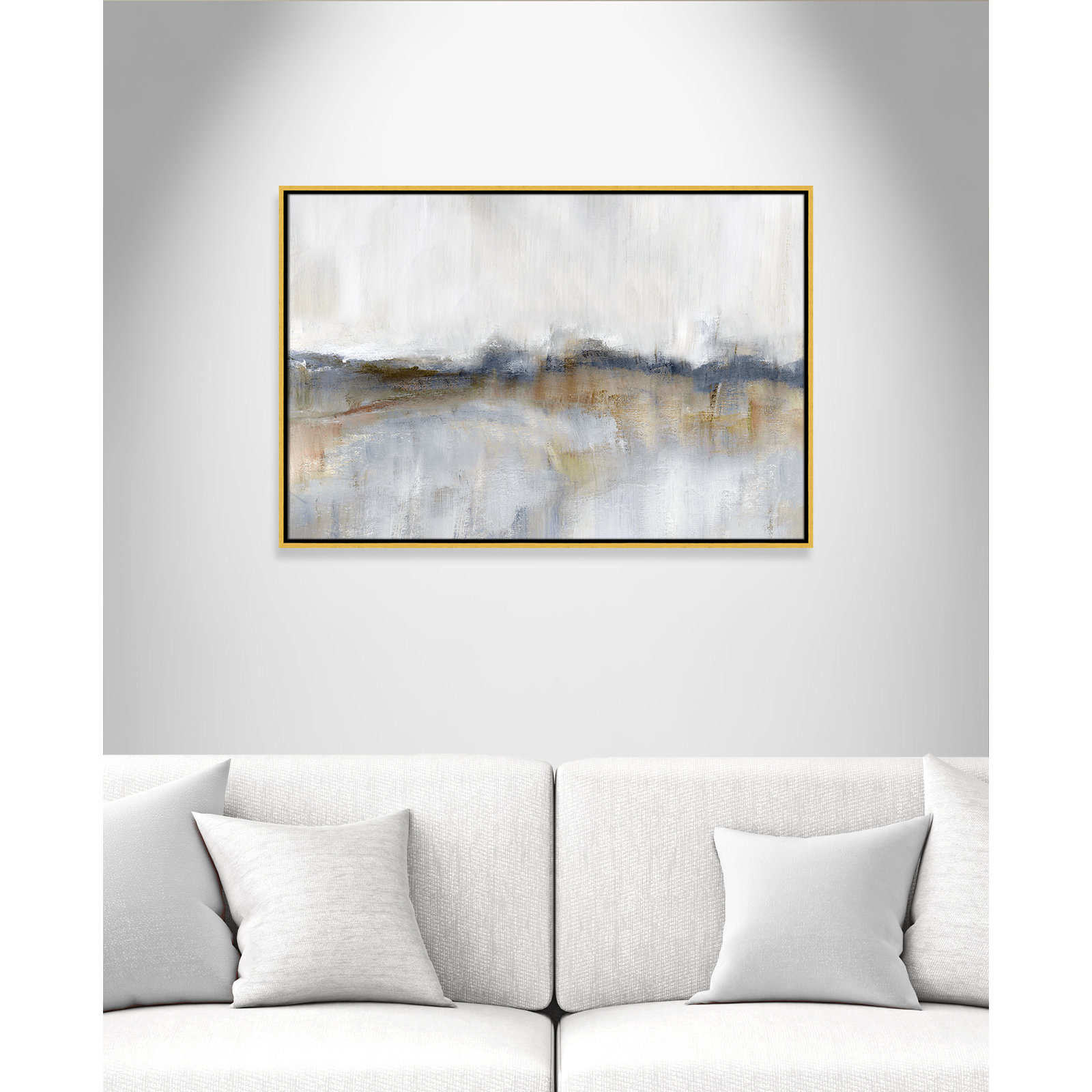 Autumnal Tide by Nan - Floater Frame Print on Canvas, 25.5" H x 37.5" W, Gold