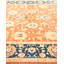 Tapis orange en laine noué à la main de conception unique 7 pi 10 po x 9 pi 10 po Keenan