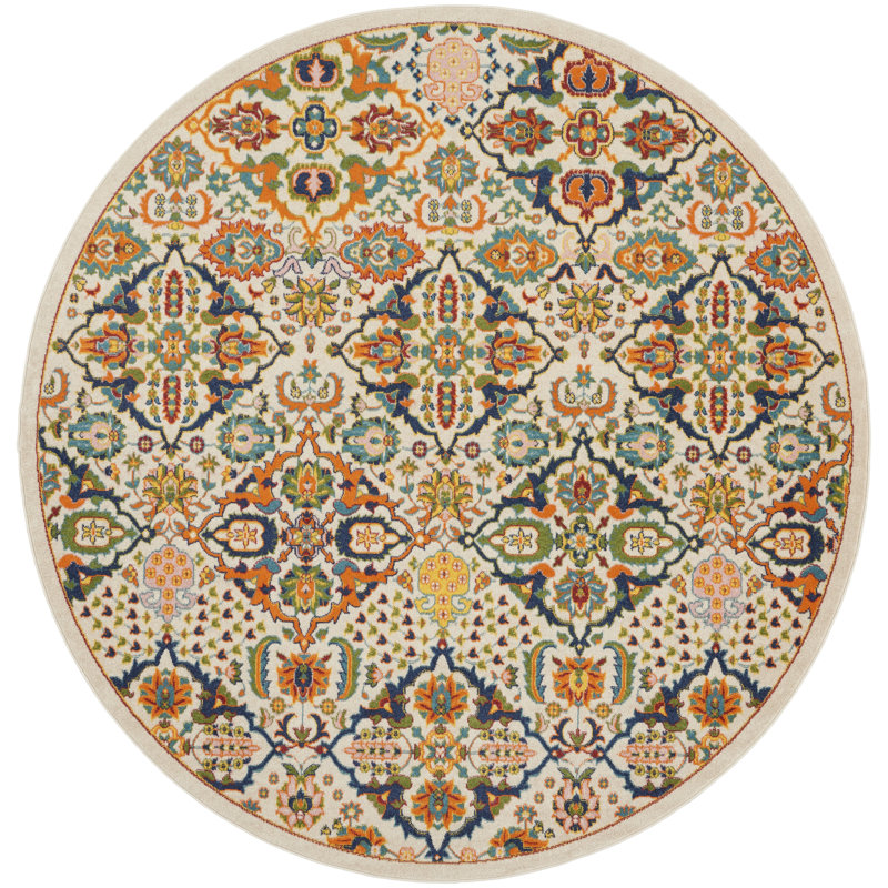 Whitingham Oriental Indoor Rug, Round 7'10"