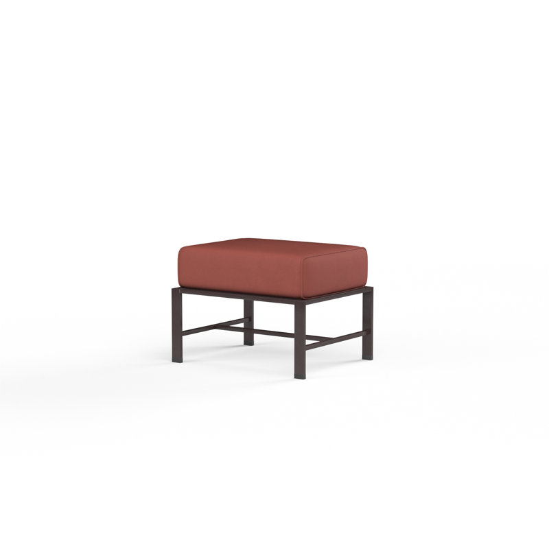 La Jolla Outdoor Footstool, Canvas Henna Sunbrella®
