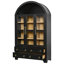 Armoire de rangement Novelle 72,8 po de style ferme moderne en bois d'ingénierie avec portes vitrées et étagères réglables-135784675