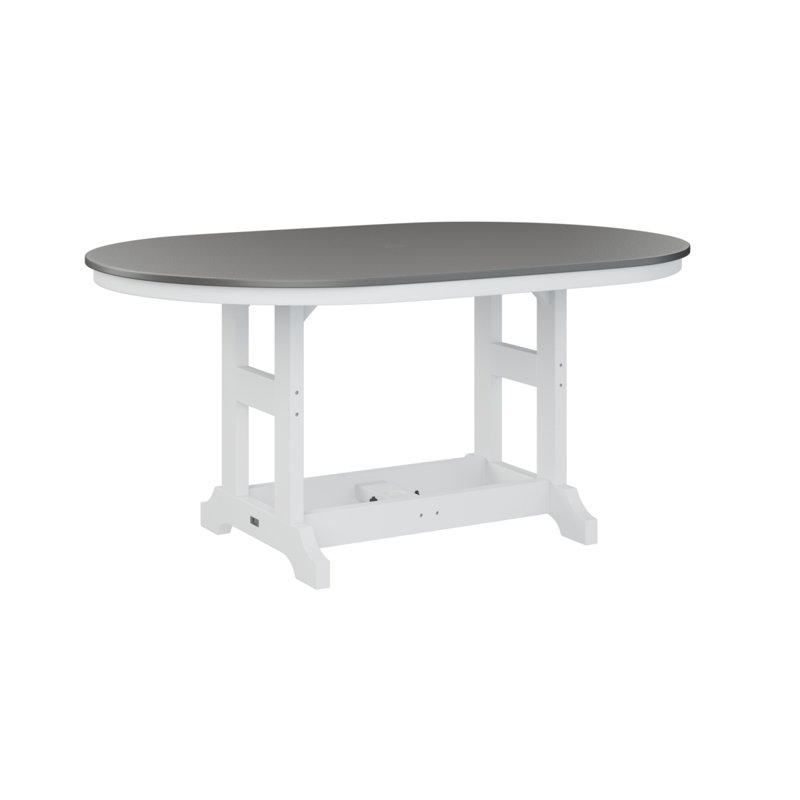 Table de salle à manger Berlin Classic, Acier inoxydable martelé, H 30,87 po x l 64 po x P 44 po