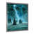 Toile argentée avec cadre d'angle fermé