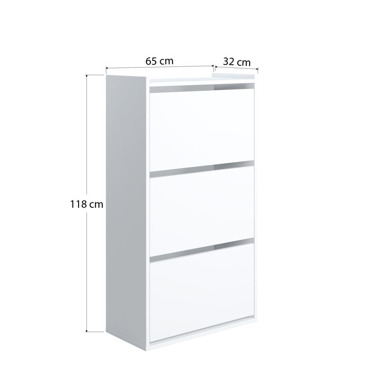 Myrtus Bathroom Storage Cabinet White Freestanding Organizer Cabinet for Bathroom, 3 Drawers Latitude Run