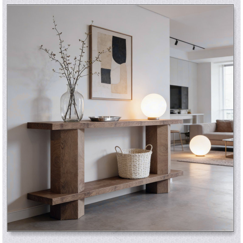 Table de chevet à 2 niveaux, table de canapé, console, table de couloir