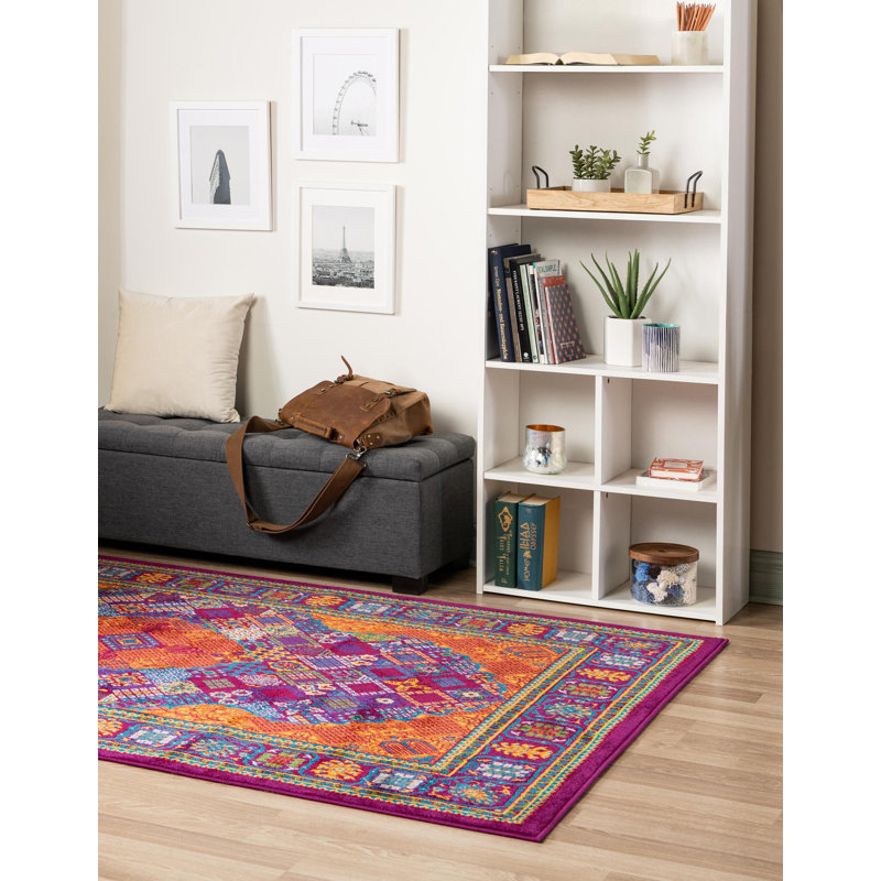 Tapis oriental orange / mauve, Rectangle 4 pi x 6 pi