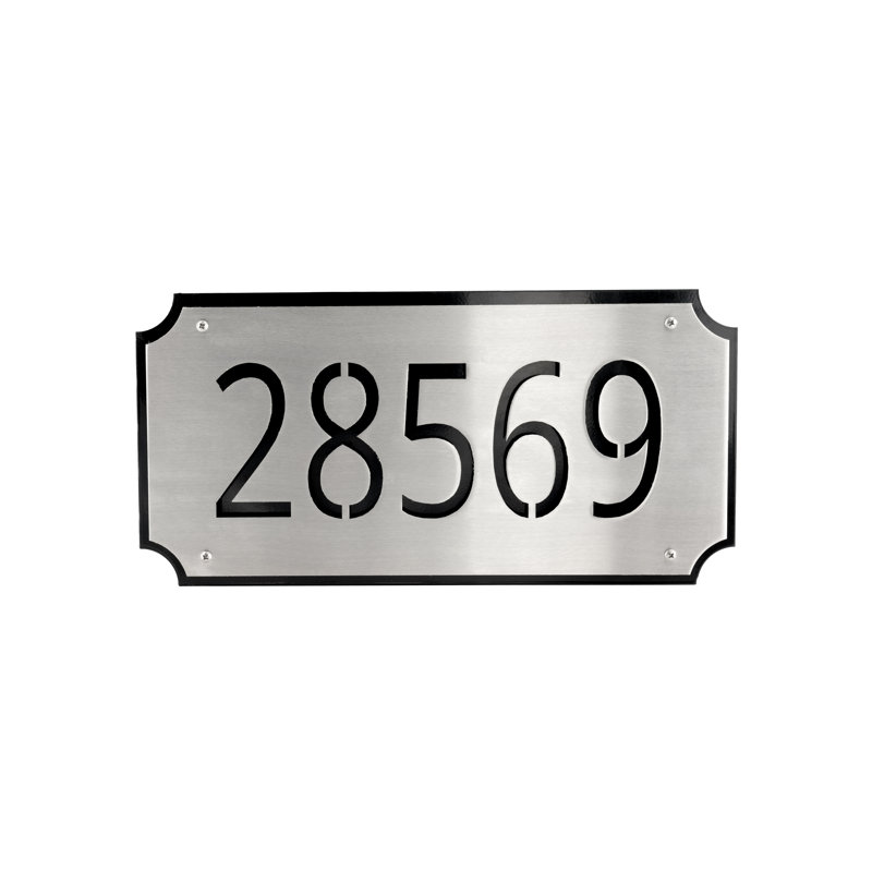 Rectangle Wall Plaque, Brick Red/Silver, Yes, Brick Red