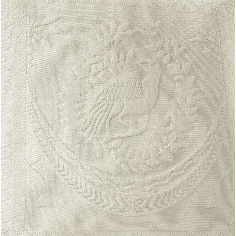 Historic Charleston King Charles Lightweight Cotton Matelasse Quilted Bedspread, King, Ivory, King, Ivory