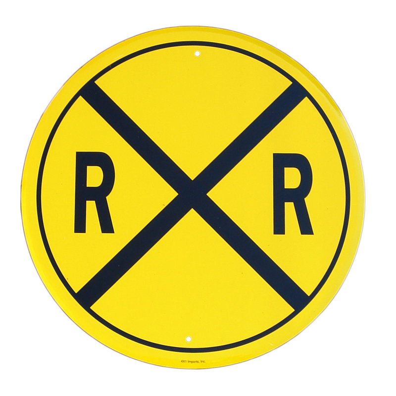 TreasureGurus Railroad Crossing Sign