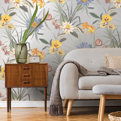 Calista Tropical Floral Wallpaper