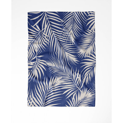 Couverture en velours de coton Waving Palms