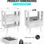 Ensemble de 2 tables de chevet modernes avec station de charge et DEL, tiroirs en tissu pour tables de chevet, panneau de particules blanc, profondeur de 15,68 po, largeur de 11,61 po, hauteur de 23,26 po, poids de 29,81 lb, éclairage télécommandé,