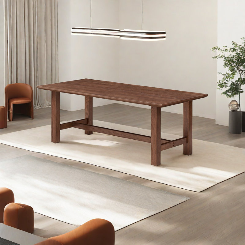 Jocabed Solid Wood Dining Table, 29.52"H x 78.74"L x 35.43"W