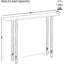 Modern Narrow Console Table With Gradient Blue Legs, Clear Acrylic 2-Tier Entryway Table For Hallway, Foyer, And Living Room, Space-Saving Slim Design