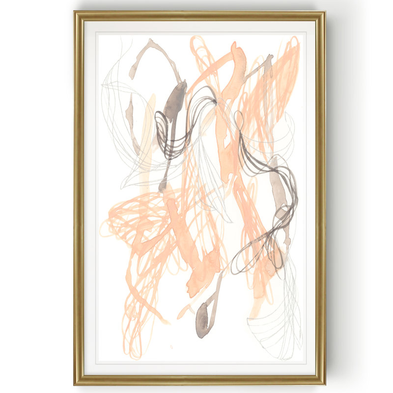 Petal Matrix II - Print on Canvas, 30.5" H x 42.5" W x 1.5" D, Gold Framed