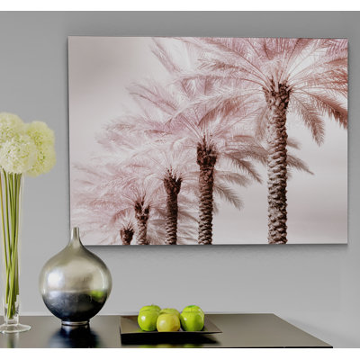 Stately Palms - Reproduction d'art graphique sur toile encadrée