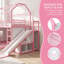 Lit superposé pour enfant avec glissade, lumières DEL, rideau d'intimité et rangement AVELOR Playhouse-139696907-139696904