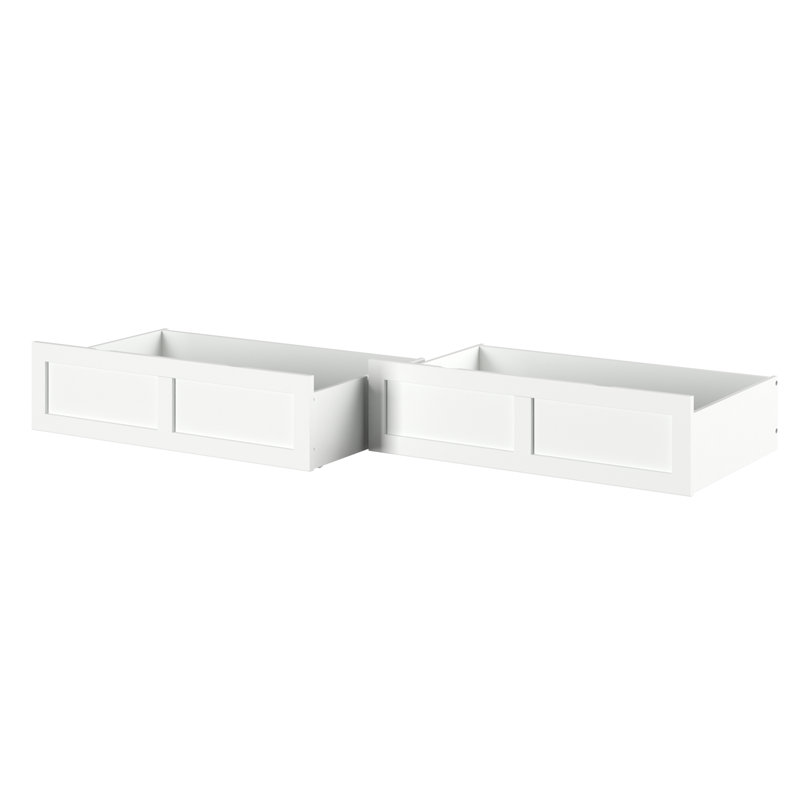Tiroirs de rangement sous le lit, Grand / Simple TG, Noyer