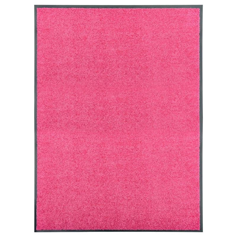 Deirore Non-Slip Indoor / Outdoor Doormat, 0.9cm H x 120cm W x 90cm L, Pink