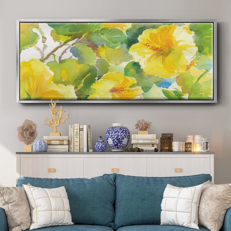 Citrus Hibiscus II- Framed Canvas