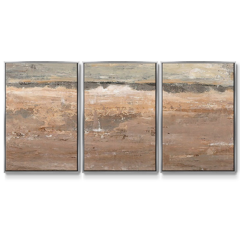 «Early Evening Light II», reproduction sur toile avec cadre flottant, H 40 po x l 78 po x P 2 po, Argenté