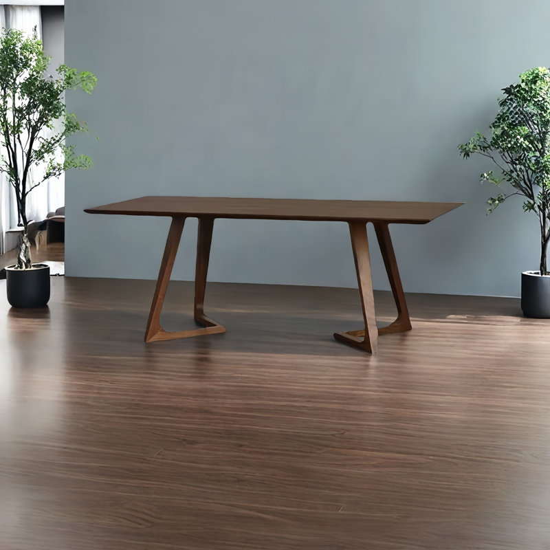 Rectangular Solid Wood Dining Table, 29.5”H x 86.6”L x 35.4”W