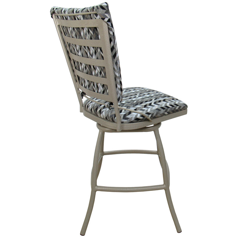 Tabouret de patio avec coussin Demyah, 26"