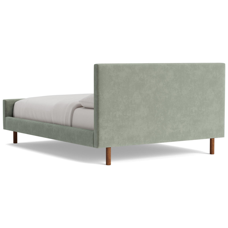 Skinny Fat Bed, Velvet - Sage, Queen