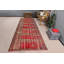 Tapis de couloir vintage turc parfait pour votre couloir avec de la laine rouge dans un style campagnard