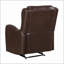 Fauteuil inclinable, similicuir brun noyer avec poignée inclinable | Structure en bois massif | Meuble de salon 1pc-1453134264