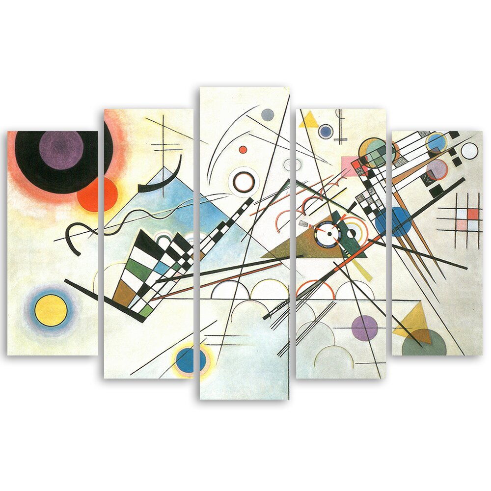 5-tlg. Leinwandbilder-Set Composition VIII von Wassily Kandinsky