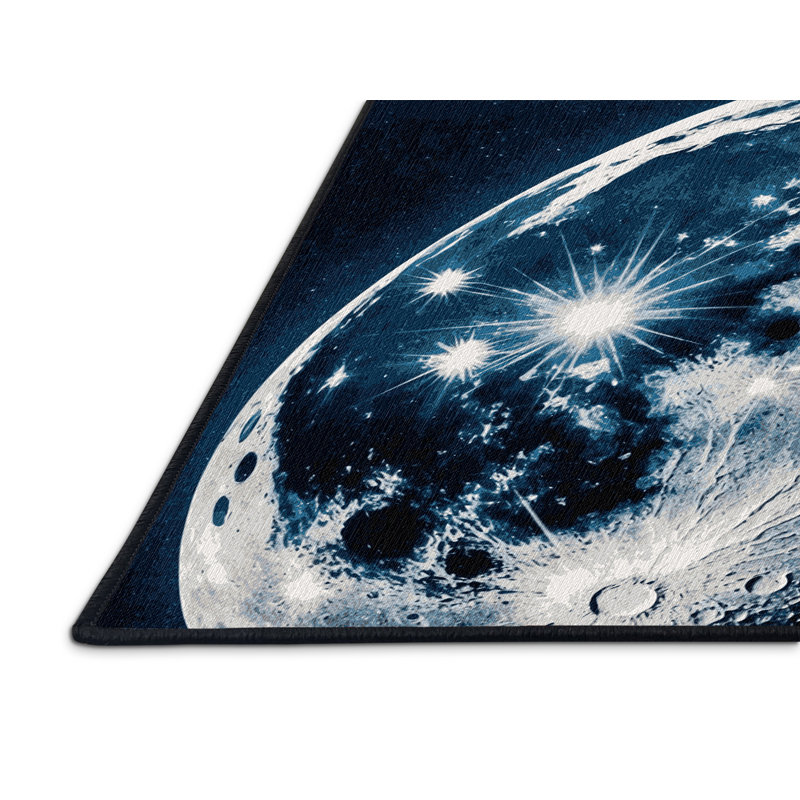 Tapis gris lavable à la machine, Rond 8 pi