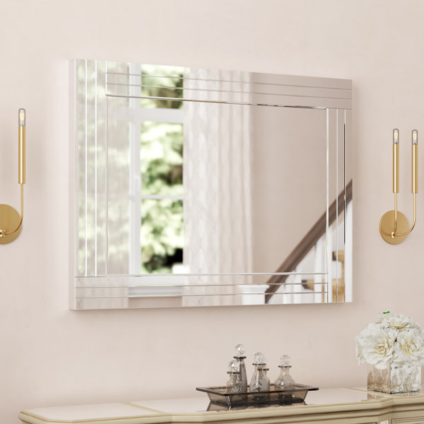 Willa Arlo Interiors Mattie Wood Flat Wall Mirror & Reviews | Wayfair