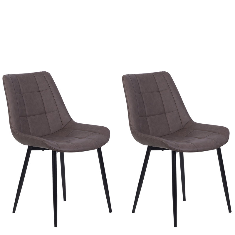 Hundley 42cm H Upholstered Side Chair, Brown