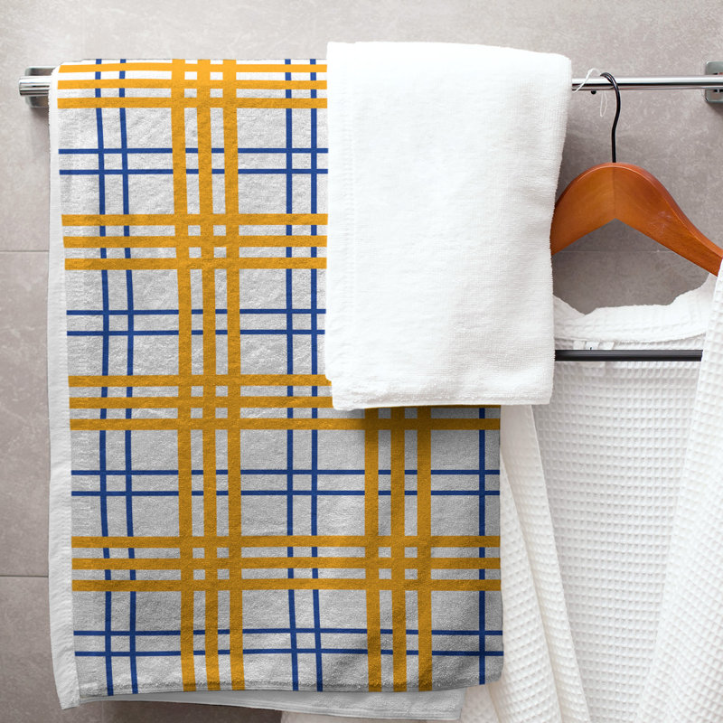 Serviette de bain LA football Luxury, Microfibre, Blanc / bleu / or
