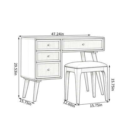 Italian style small bedroom dressing table