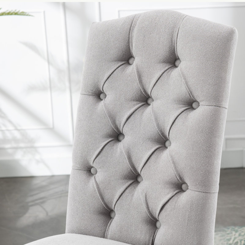 Chaise de salle à manger, Gris clair