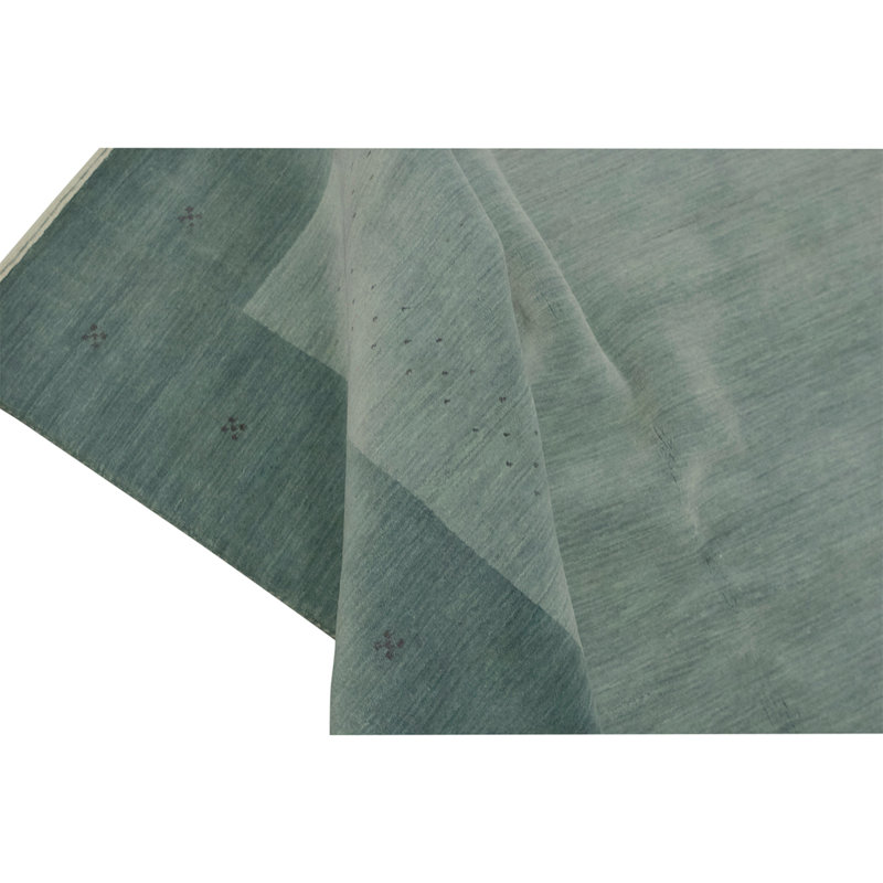 Tapis vert / gris noué à la main de haute qualité