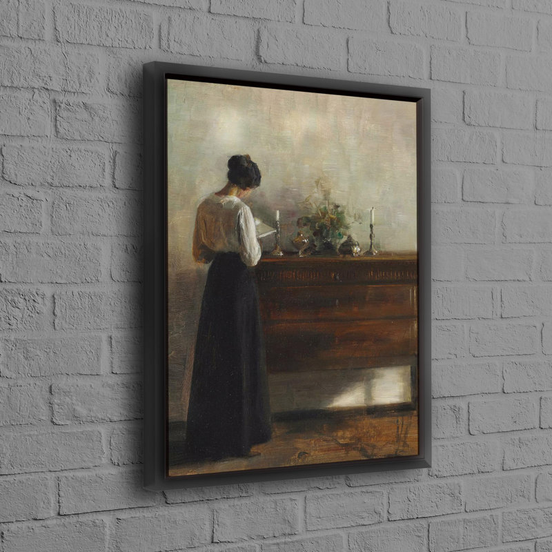 Print on Canvas, 70cm H x 100cm W, Floater Framed, Black